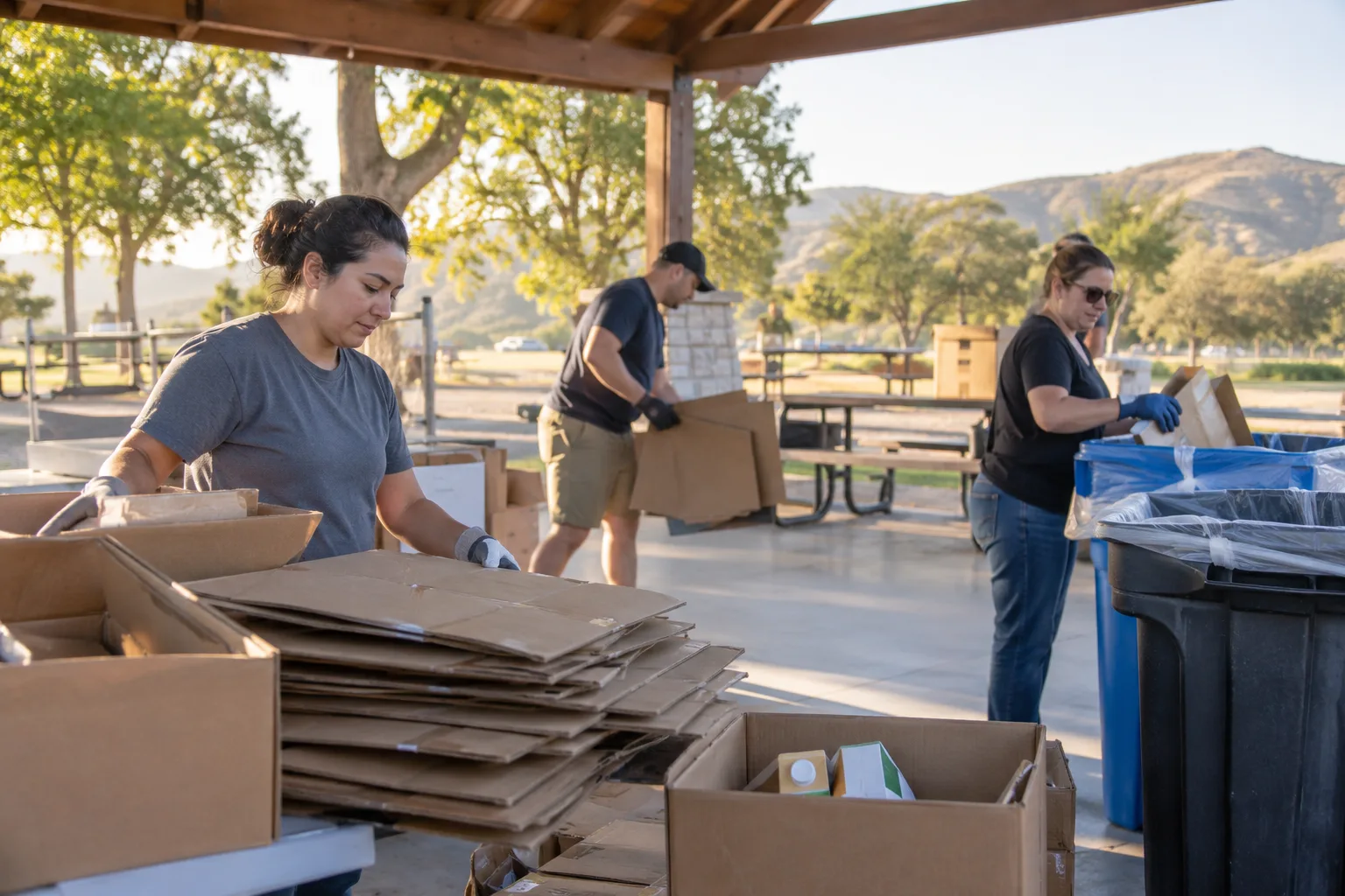 Event Cardboard Cleanup service scene